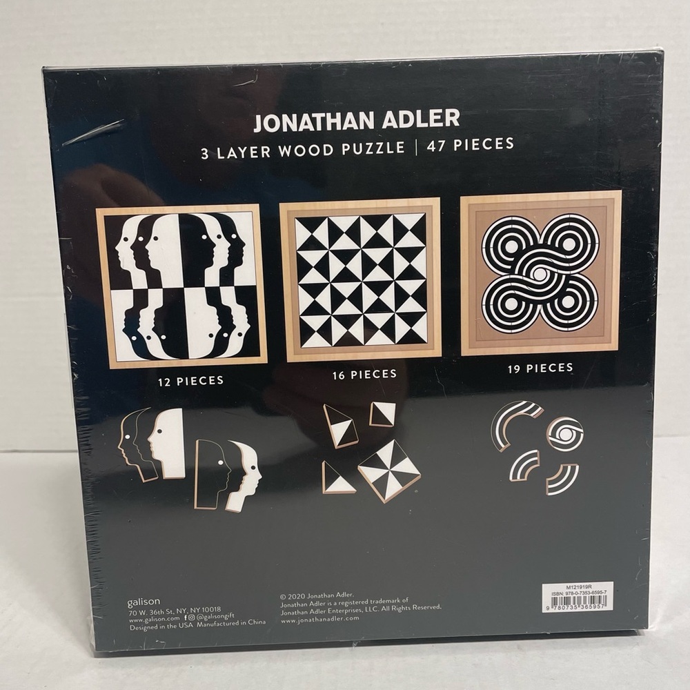 Jonathan Adler 47 Piece 3-Layer Jigsaw Puzzle New and Factory Sealed